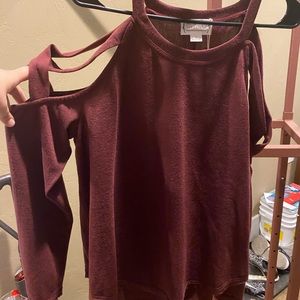 Cold shoulder sweater